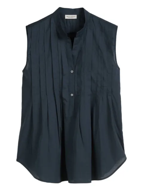 Marc O'Polo pleated sleeveless blouse Blue 504081140019
