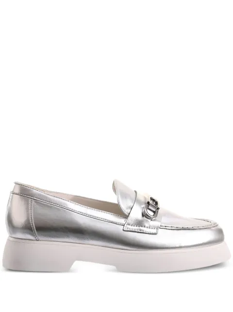 Hogl Cecil metallic leather loafers Silver 71016317600