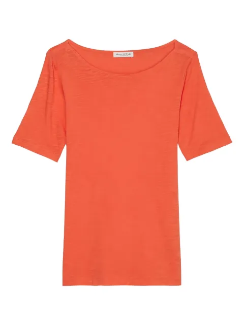 Marc O'Polo wide-neck short-sleeve top Orange 403226151399280