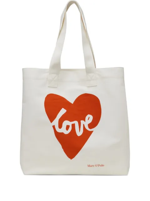 Marc O'Polo heart-print tote bag White 50319730201635