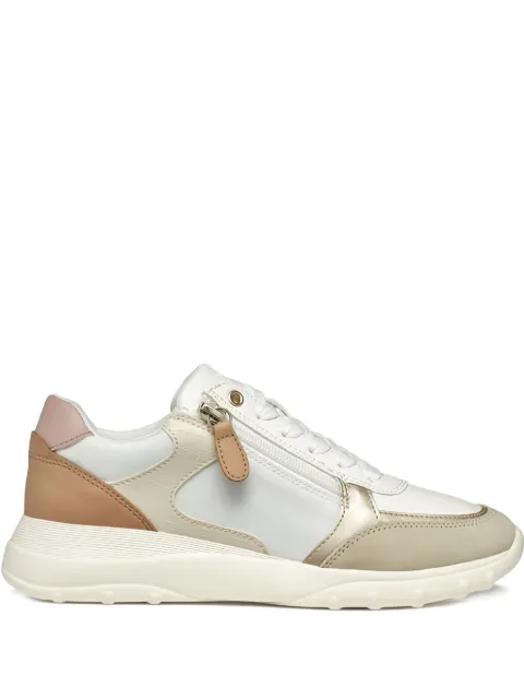 Geox Alleniee zip-fastening leather sneakers Neutrals D36LPB0BC22C1RH6