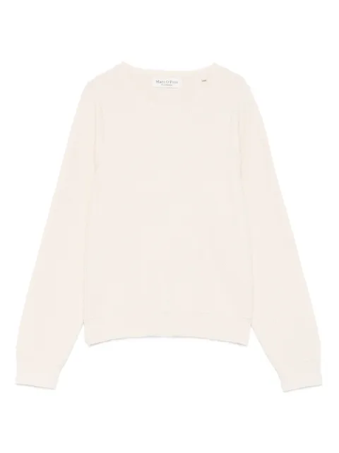 Marc O'Polo ribbed crew-neck sweater Neutrals 302600660061159