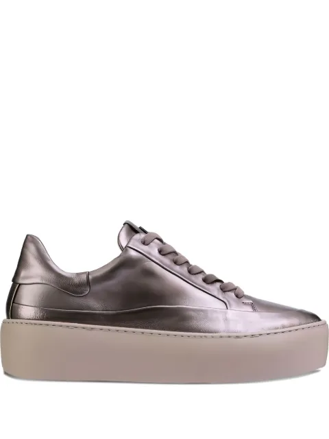 Hogl Illusion metallic-leather platform sneakers Silver 61002017305