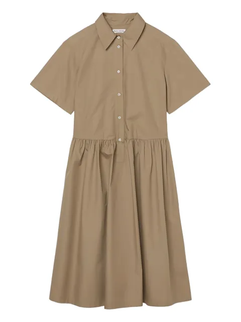 Marc O'Polo gathered-waist shirt dress Neutrals 303104121235750
