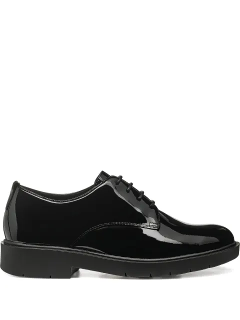 Geox Spherica patent leather lace-up derby shoes Black D16QRA00066C9999