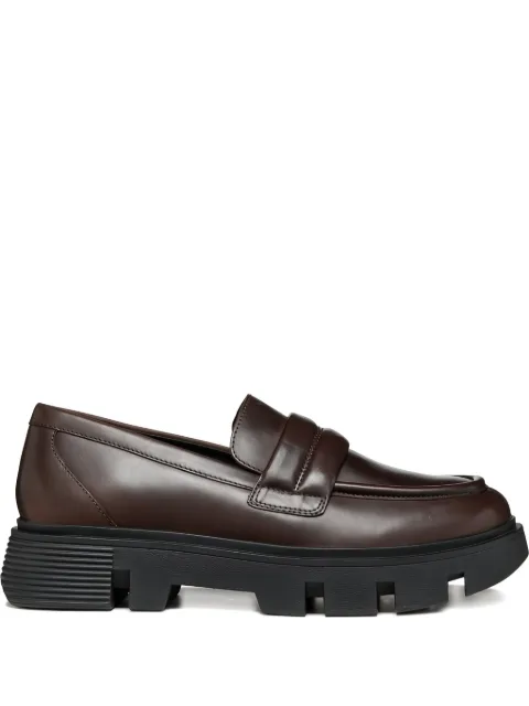 Geox Vilde penny-strap platform loafers Brown D46UAC00043C6024