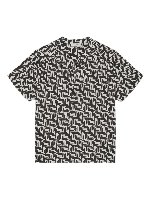 Marc O'Polo abstract-print short-sleeve blouse Black M04206751435F27