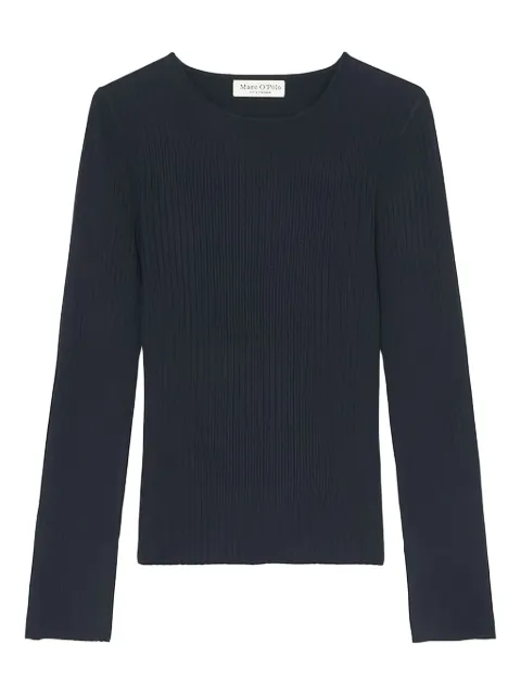 Marc O'Polo ribbed long-sleeve top Blue 309511860193899