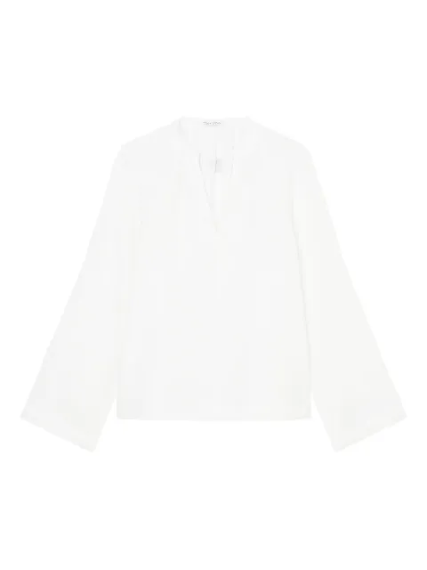 Marc O'Polo bell-sleeve V-neck blouse White M03130542081