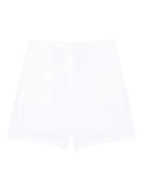 Marc O'Polo flat-front linen shorts White 304064515075100