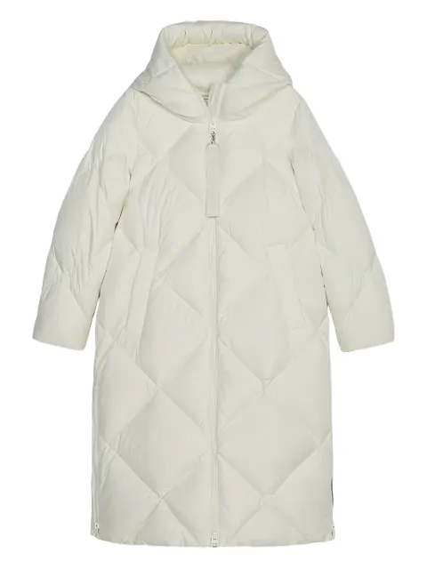 Marc O'Polo diamond-quilted hooded coat White 309087471119156