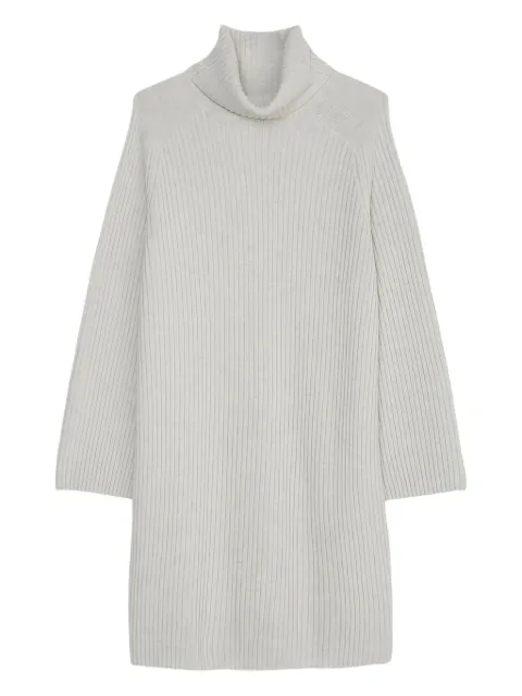 Marc O'Polo turtleneck ribbed mini dress Grey 410621167113
