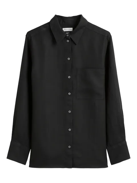 Marc O'Polo button-down linen shirt Black 503113542427