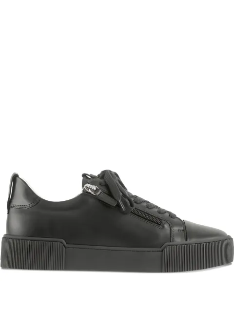 Hogl Comfy leather zip-detail sneakers Black 81036200100