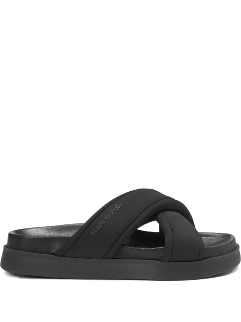 Marc O'Polo crossed-strap slides Black 30317921101617