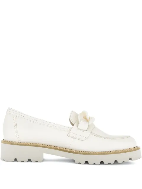 GABOR chain-link leather loafers White 2524022