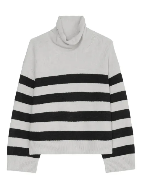 Marc O'Polo turtleneck striped sweater White 410621160537