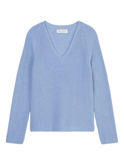 Marc O'Polo V-neck knitted sweater Blue 500605960097