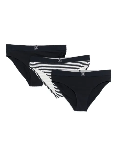 Marc O'Polo logo-waistband briefs (pack of three) Blue 23Q3W00130Q533