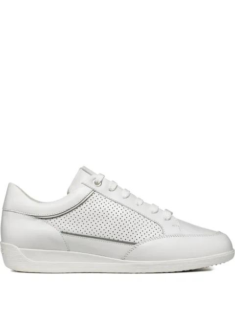 Geox Myria perforated leather sneakers White D4568C00085C1000