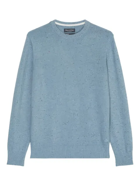Marc O'Polo speckled-knit crew-neck sweater Blue 430506660174