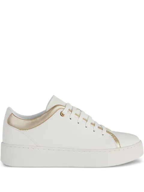 Geox metallic-panel lace-up sneakers White D36QXA054AJC1R2L