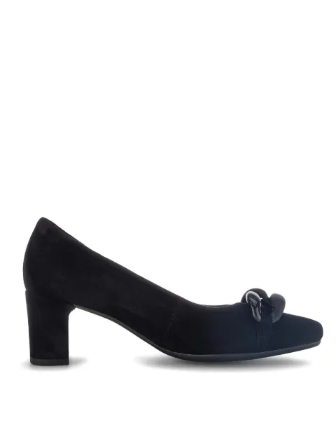 GABOR block-heel suede pumps Black 3215347