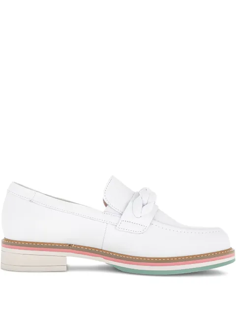 GABOR braided-detail leather loafers White 2246250