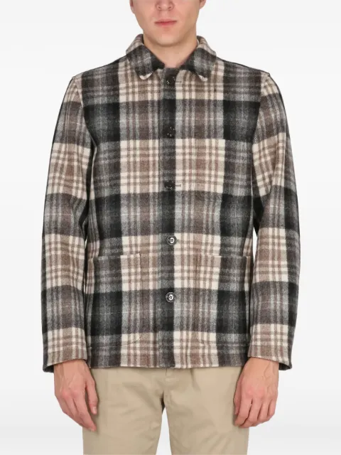ASPESI checked-pattern buttoned shirt Brown CJ70V08140081