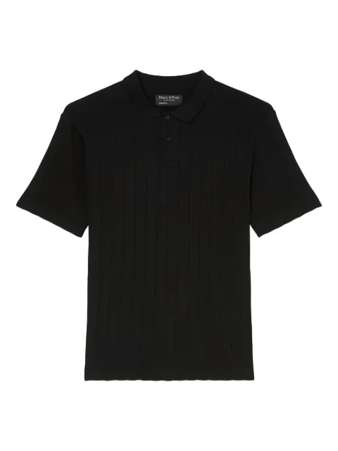 Marc O'Polo ribbed short-sleeves polo shirt Black 423227153014