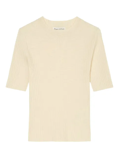 Marc O'Polo ribbed short-sleeves T-shirt Neutrals 303501062027