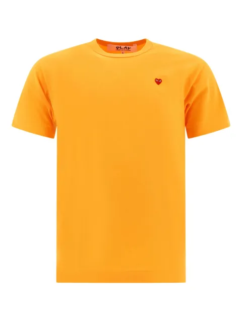 Comme Des Garçons Play logo-patch T-shirt Yellow AXT3142YELLOW