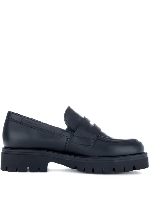 GABOR penny-slot leather loafers Black 3245357