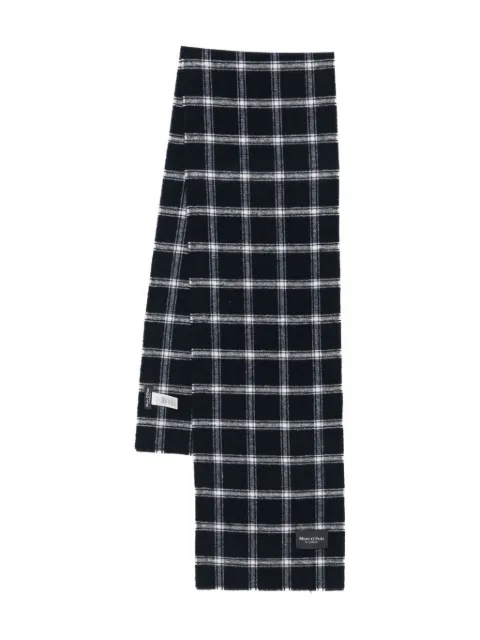 Marc O'Polo checked-pattern scarf Blue 430082902096