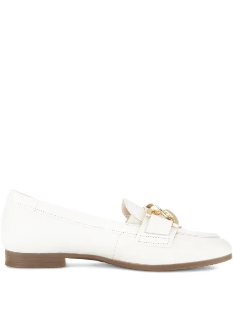 GABOR chain-link leather loafers White 2243460