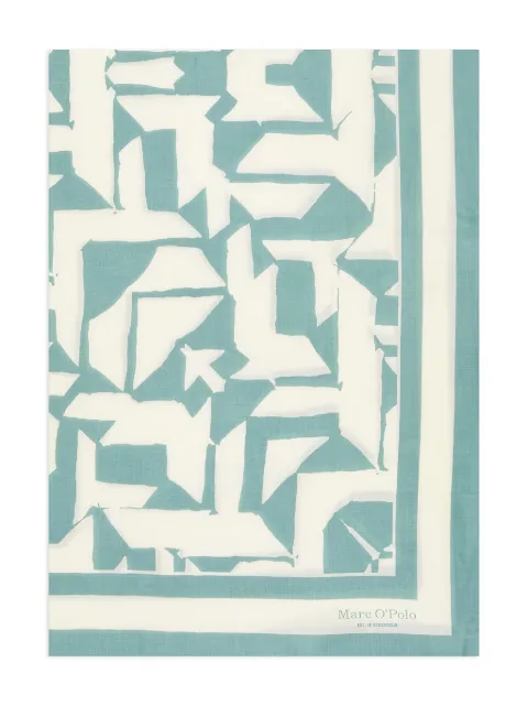 Marc O'Polo abstract-print scarf Blue 404803202187D43