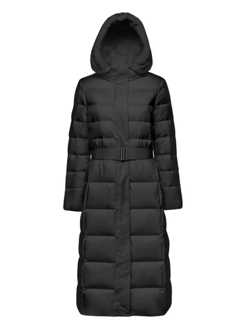Geox Pheby hooded belted puffer coat Black W4626VT3146F9000
