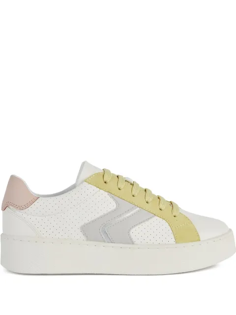Geox Skyely perforated-panel leather sneakers White D45QXA05422C1127