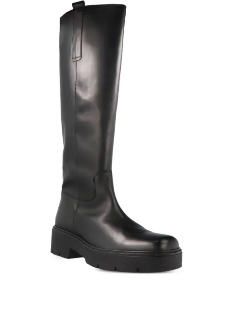 GABOR leather knee-high boots Black 3174927