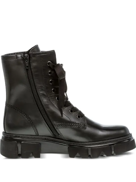 GABOR lace-up leather boots Black 5173027