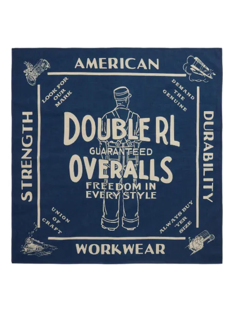 Ralph Lauren RRL Workwear graphic-print scarf Blue 417959851001