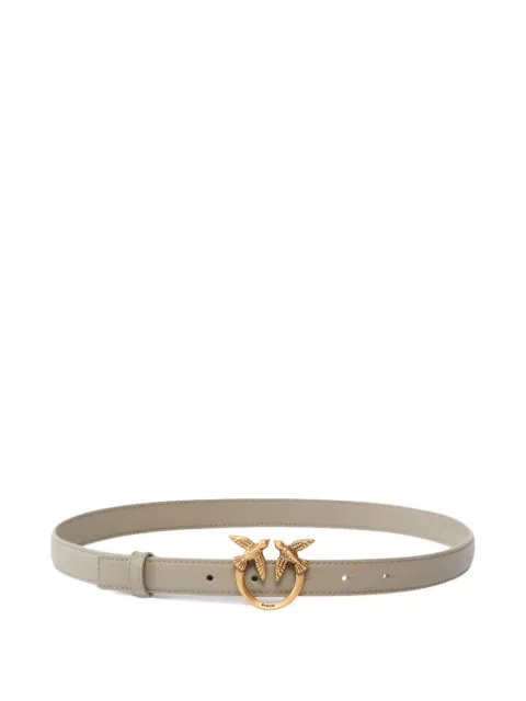 PINKO Love Birds thin leather belt 2cm Neutrals 100143A0F1