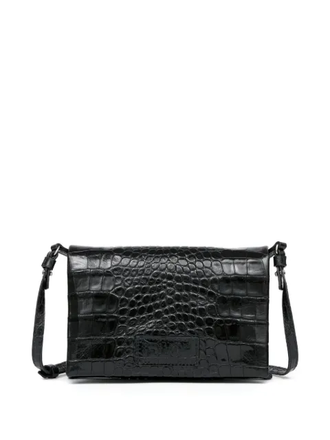 MM6 Maison Margiela small croco-embossed shoulder bag Black SA6WF0001P8650