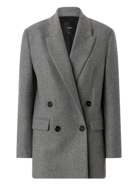 PINKO double-breasted wool-blend jacket Grey 106099A2ZU