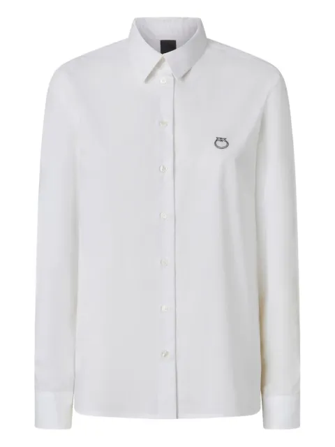 PINKO embroidered cotton shirt White 105591A2T4
