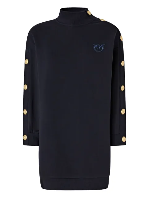 PINKO button-detailed high-neck mini dress Blue 105610A2TC