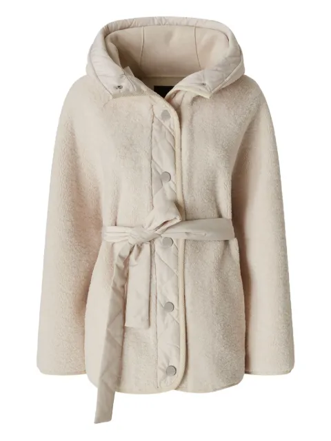 PINKO hooded belted jacket Neutrals 105473A2QC