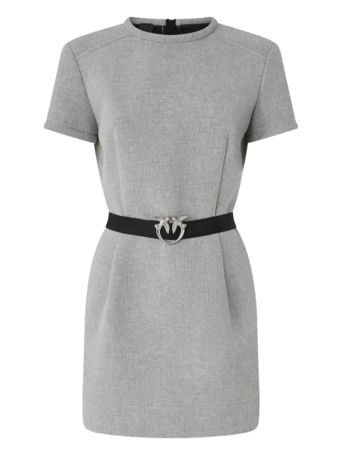 PINKO belted short-sleeve mini dress Grey 106084A2ZQ