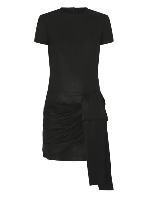 PINKO short-sleeve draped mini dress Black 106143A305