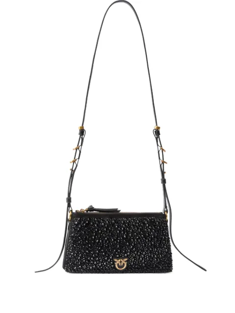 PINKO embellished-logo mini bag Black 105359A2WF